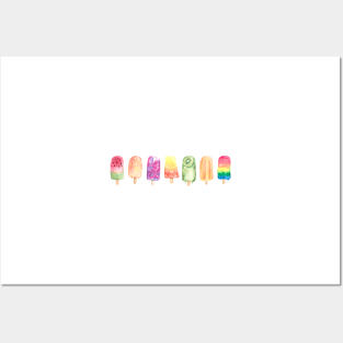 Watercolor Popsicles Posters and Art